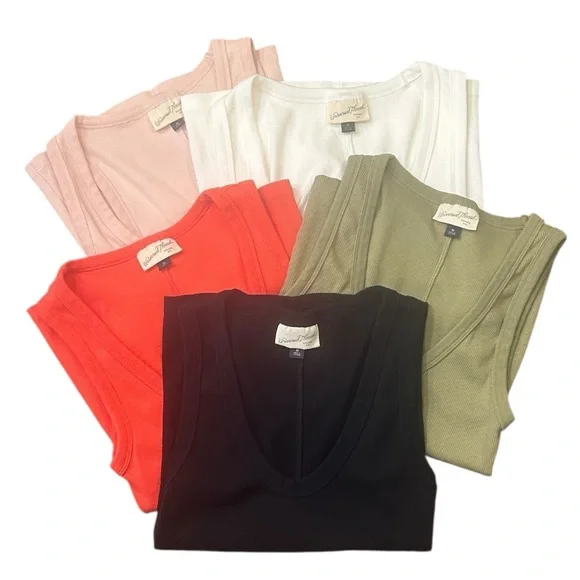 Bundle of Universal Thread Ribbed Sleeveless Tank Tops Medium - Picture 2 of 7